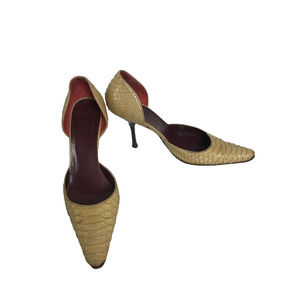 Edmundo Castillo Animal Print Leather D'Orsay Pumps 7.5